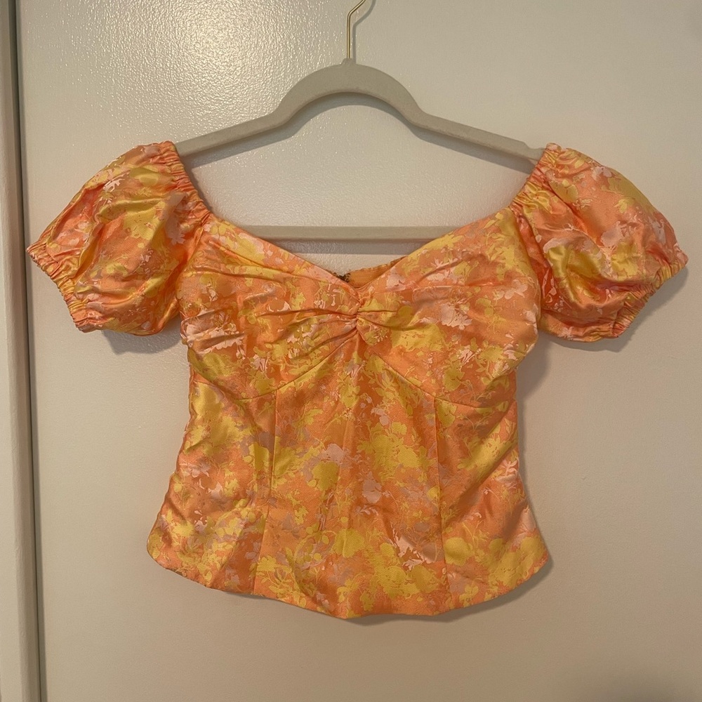 Song of Style Clementine Top in Sunset Pink/ Size: XXS - Picture 4 of 6